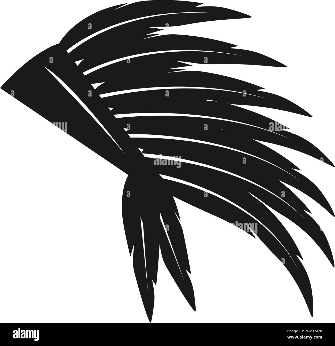 American Native Chief Head Indian Logo vector illustration design Stock