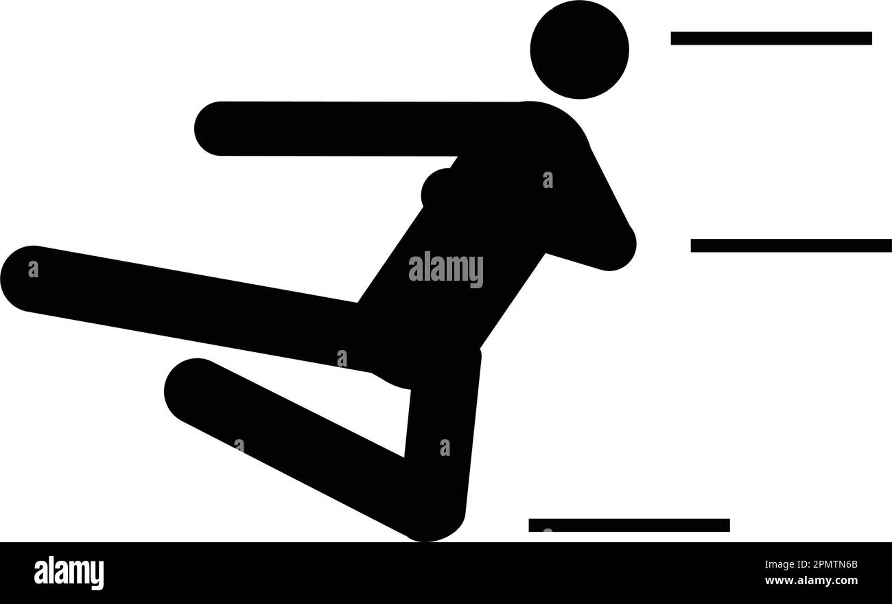 icon of man doing taekwondo kick vector illustration design Stock Vector