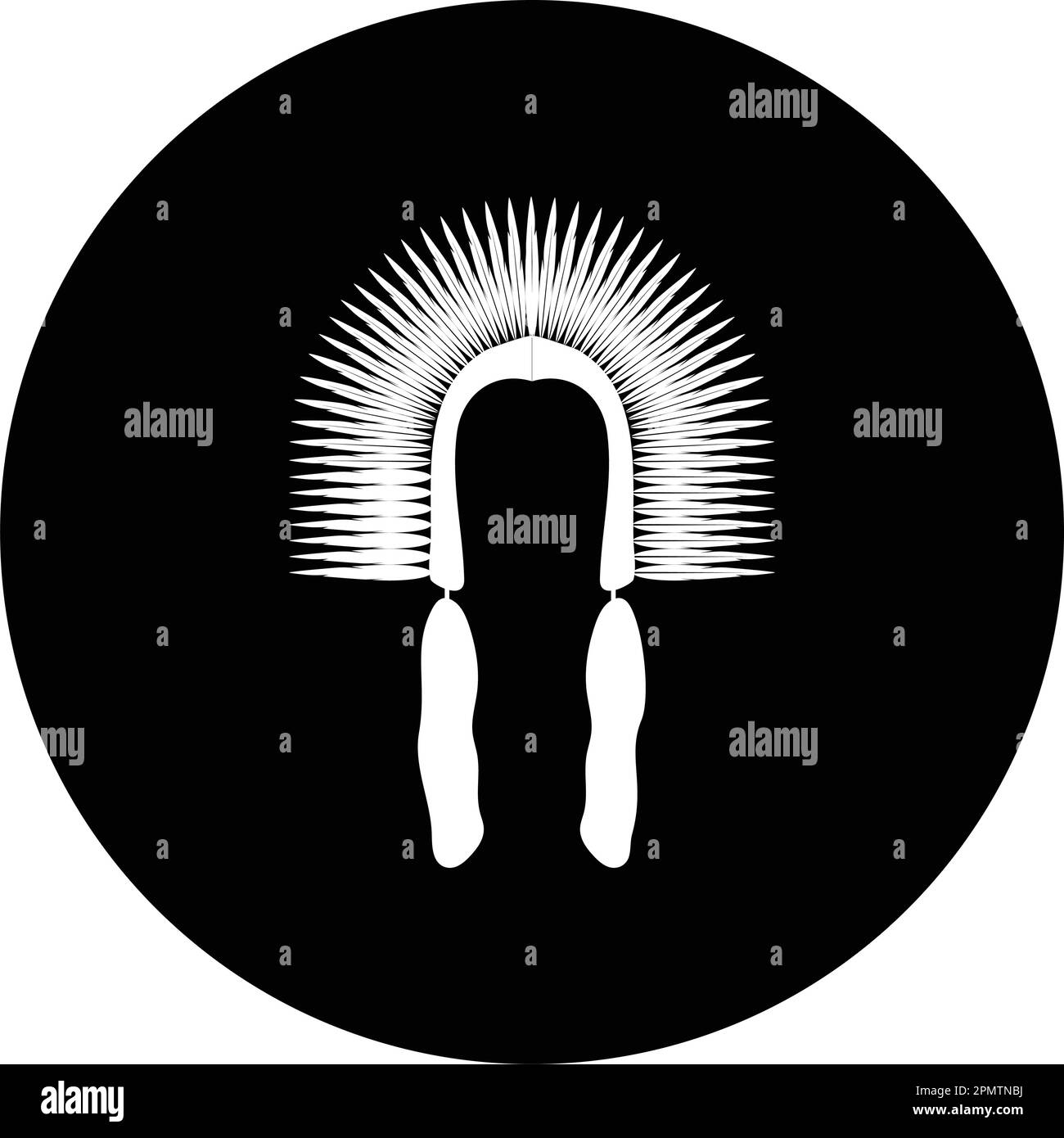 American Native Chief Head Indian Logo vector illustration design Stock