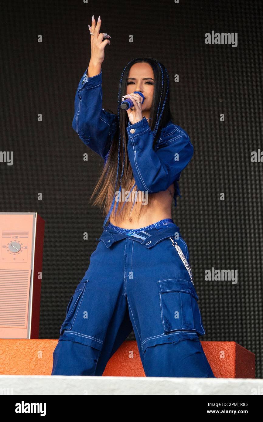 Becky G performs at the Coachella Music & Arts Festival at the Empire