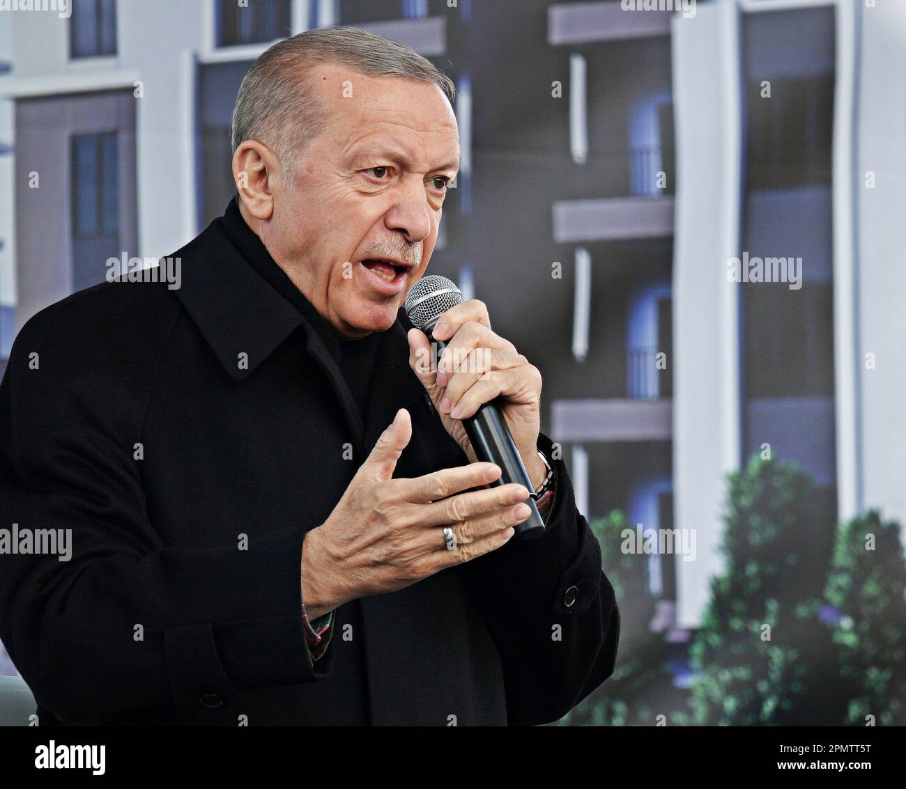 Diyarbakir, Turkey. 14th Apr, 2023. President of Turkey, Recep Tayyip ...