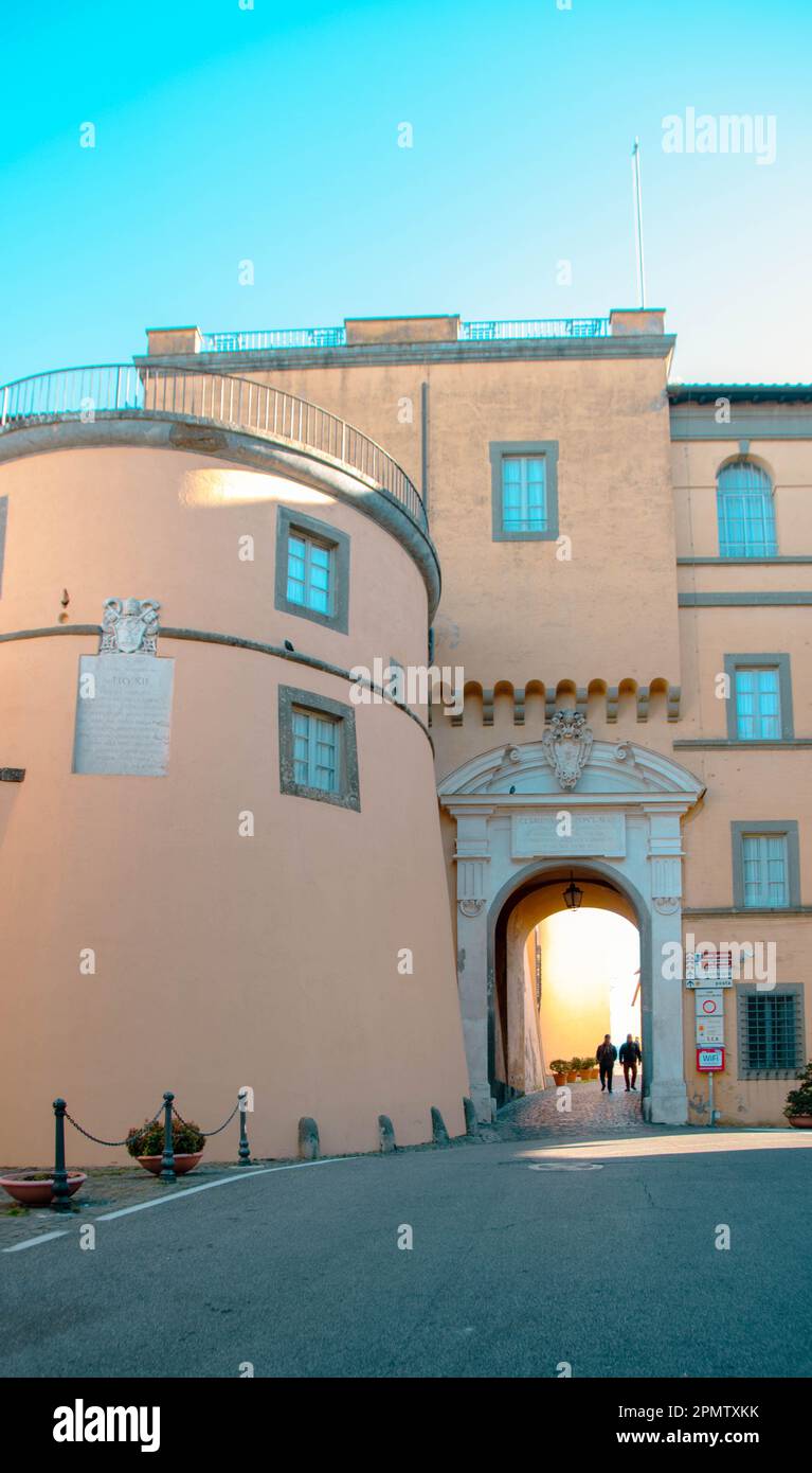 At Castelgandolfo - Italy - On december 2018 - the palace of the pope, Stock Photo