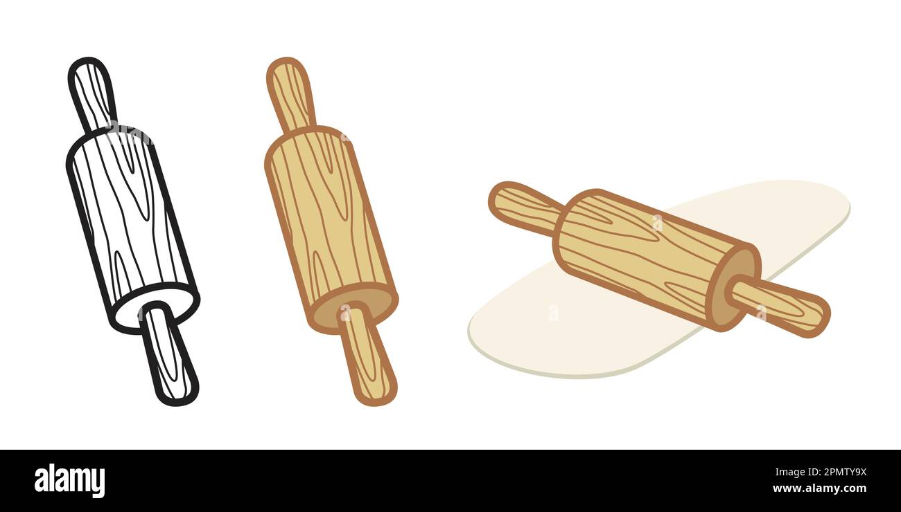 Rolling Pin dough vector bakery cooking illustration wallpaper