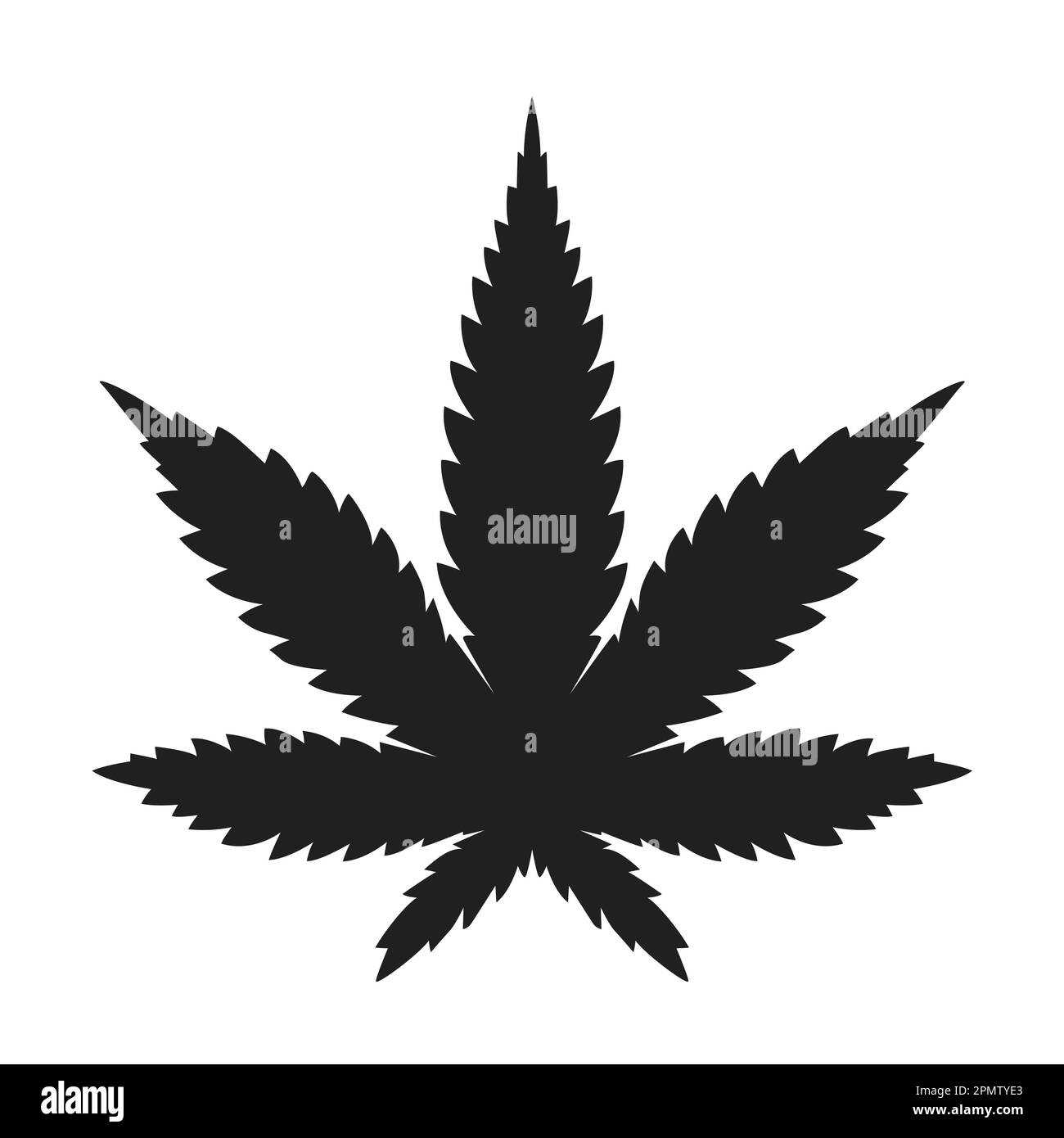 Weed Marijuana cannabis leaf vector icon logo illustration Stock Vector