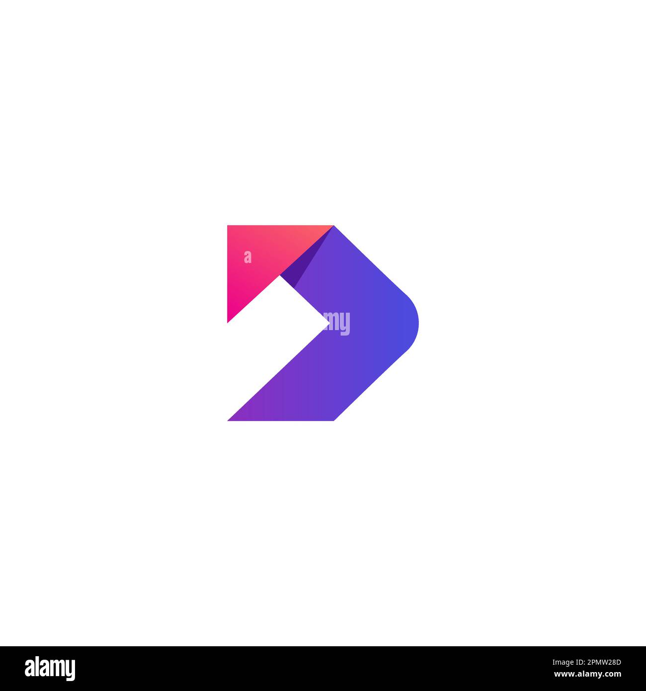 Letter D Logo Modern Design. D Initial Icon Stock Vector