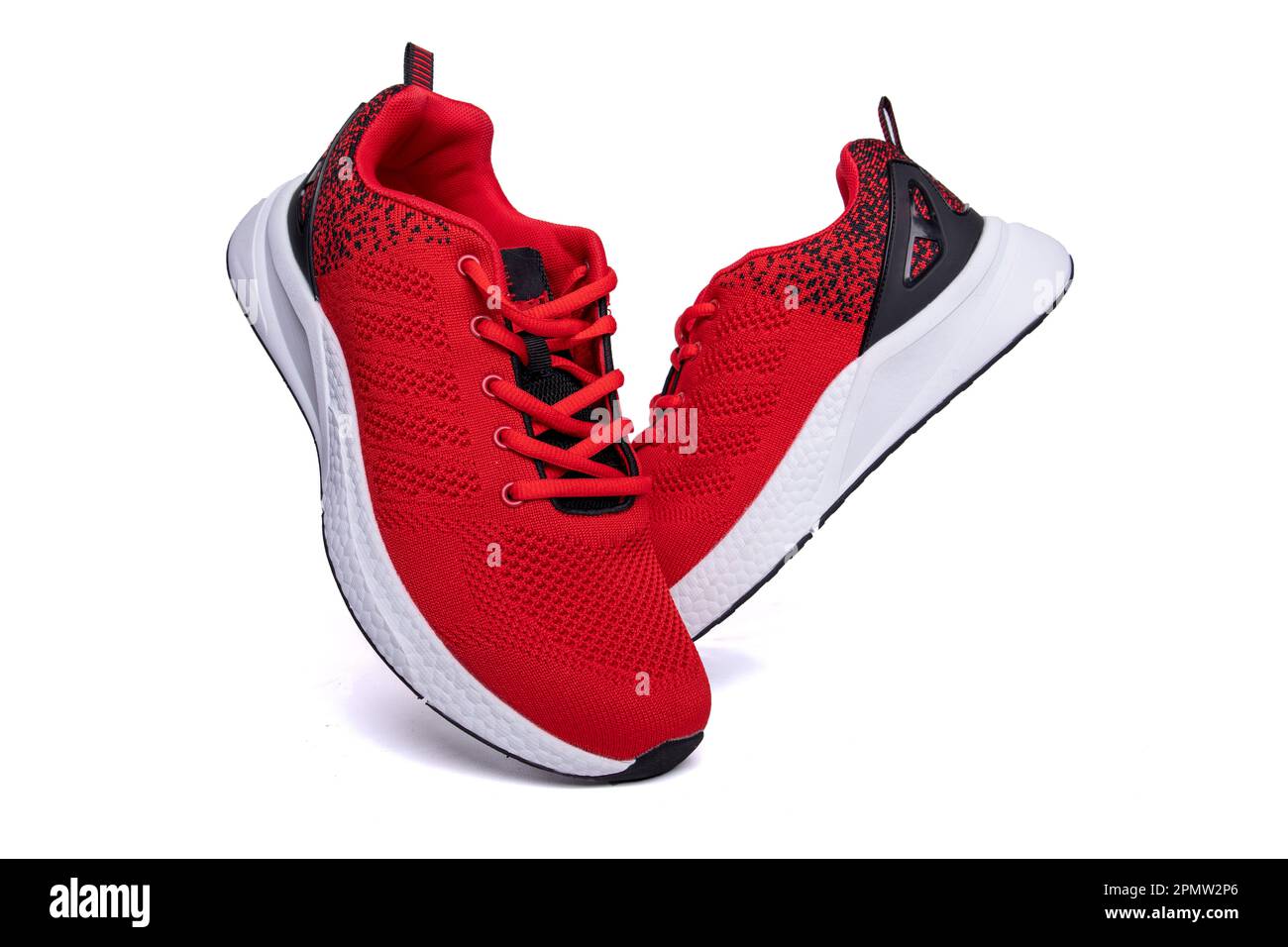 Red sneakers on a transparent background Stock Photo - Alamy