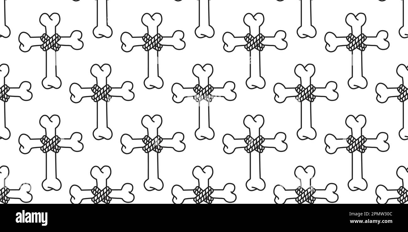 Halloween seamless vector Christ cross cross bone pattern isolated