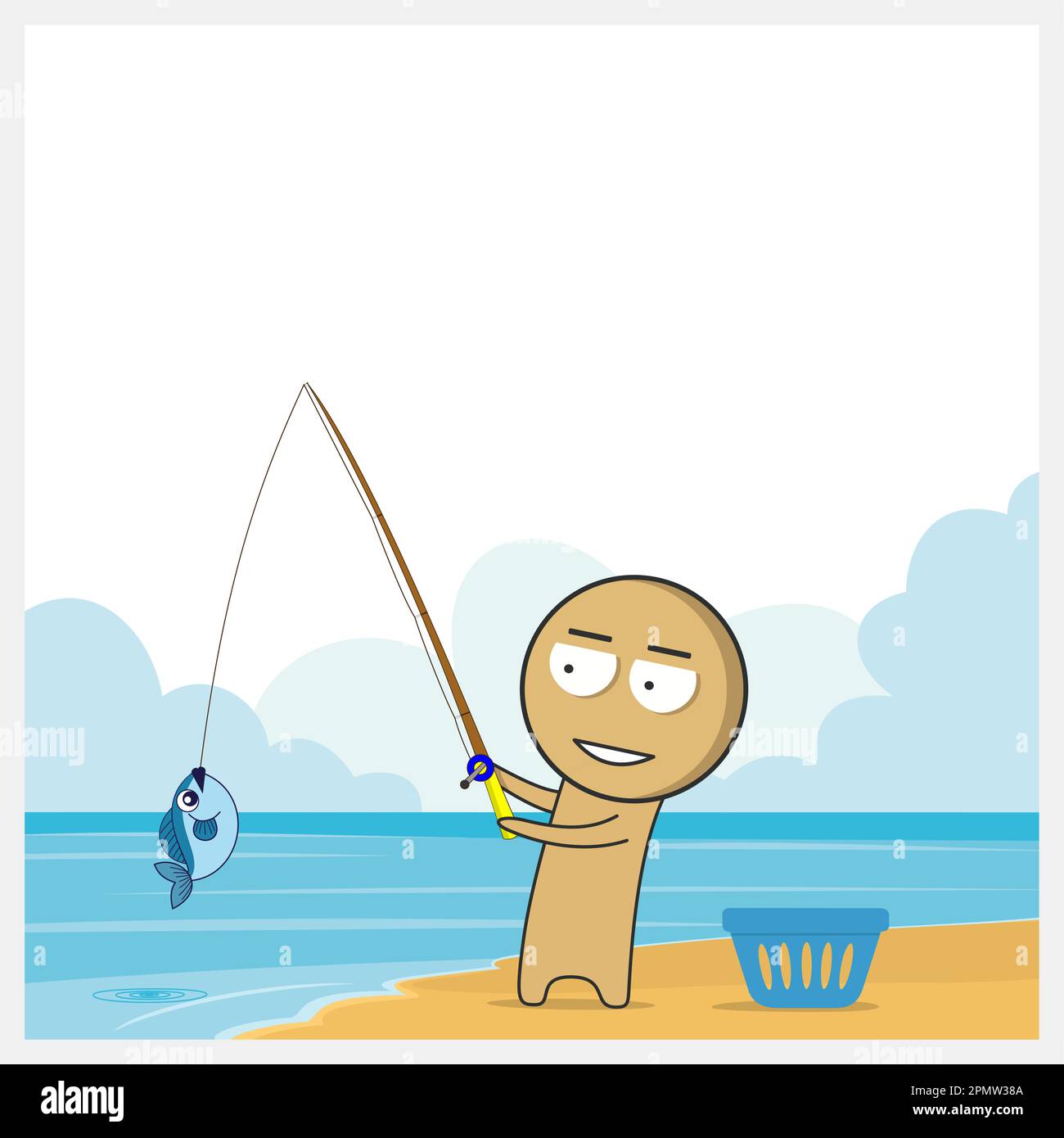 Cartoon man fishing hi-res stock photography and images - Page 5 - Alamy