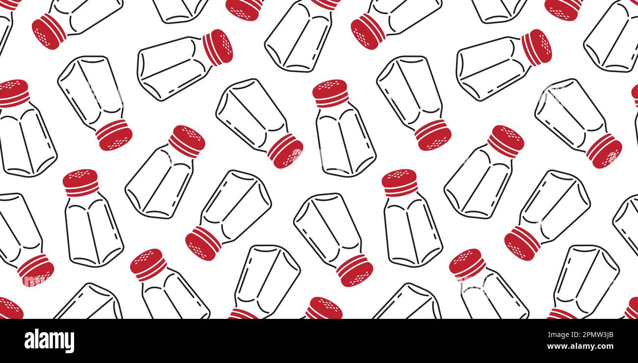 pepper isolated Salt sugar shaker bottle seamless pattern wallpaper