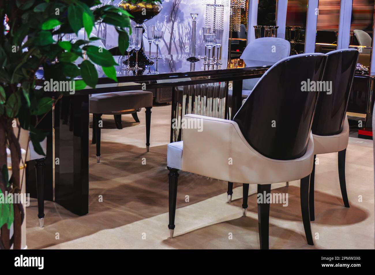 Black modern office armchair set hi-res stock photography and images ...