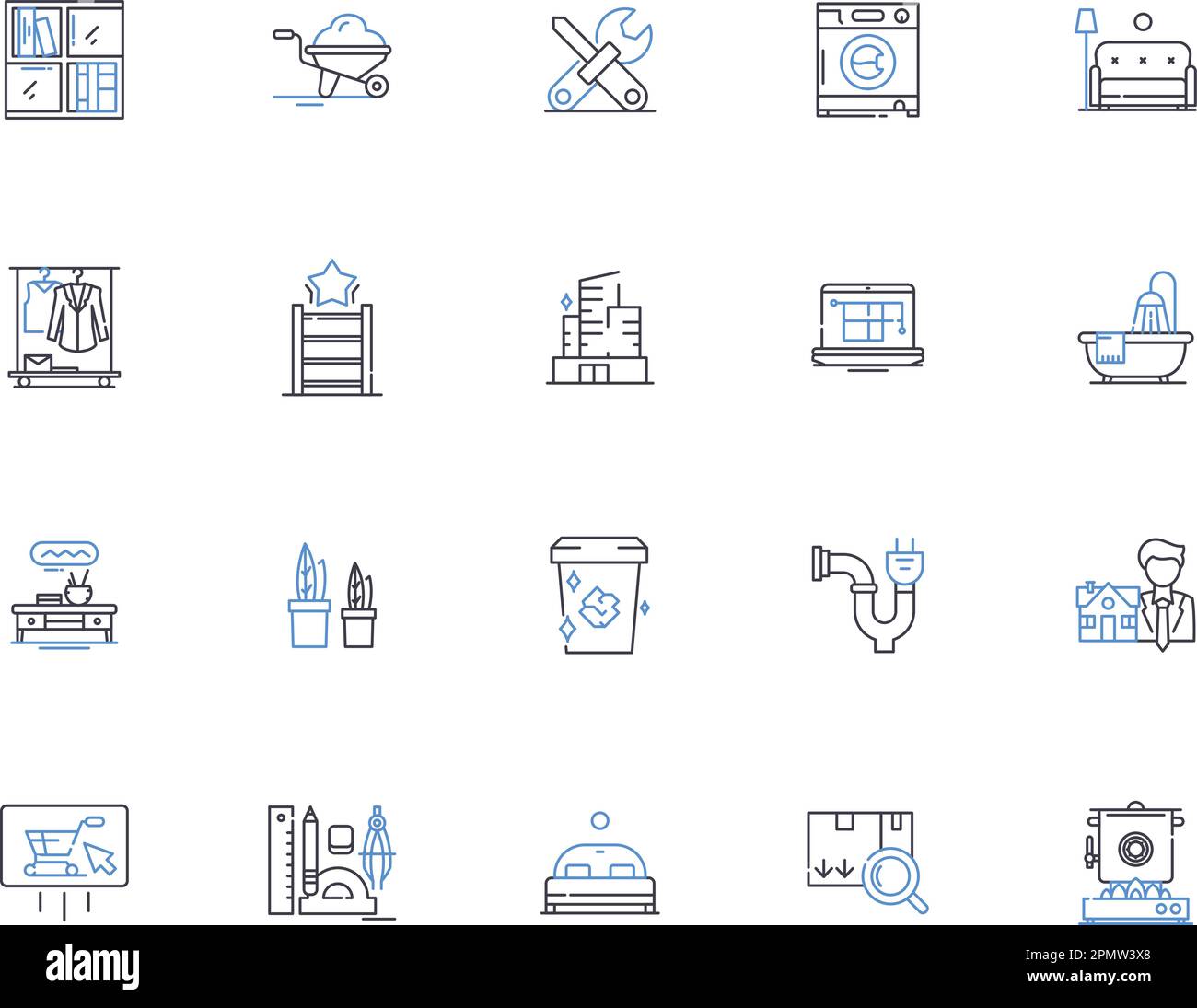 Home outline icons collection. House, Abode, Dwelling, Residence ...