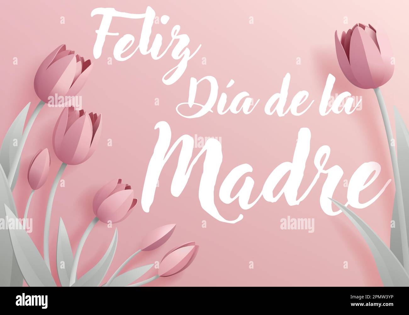 Mothers Day Spanish Feliz Dia De La Madre Design Stock Vector Image
