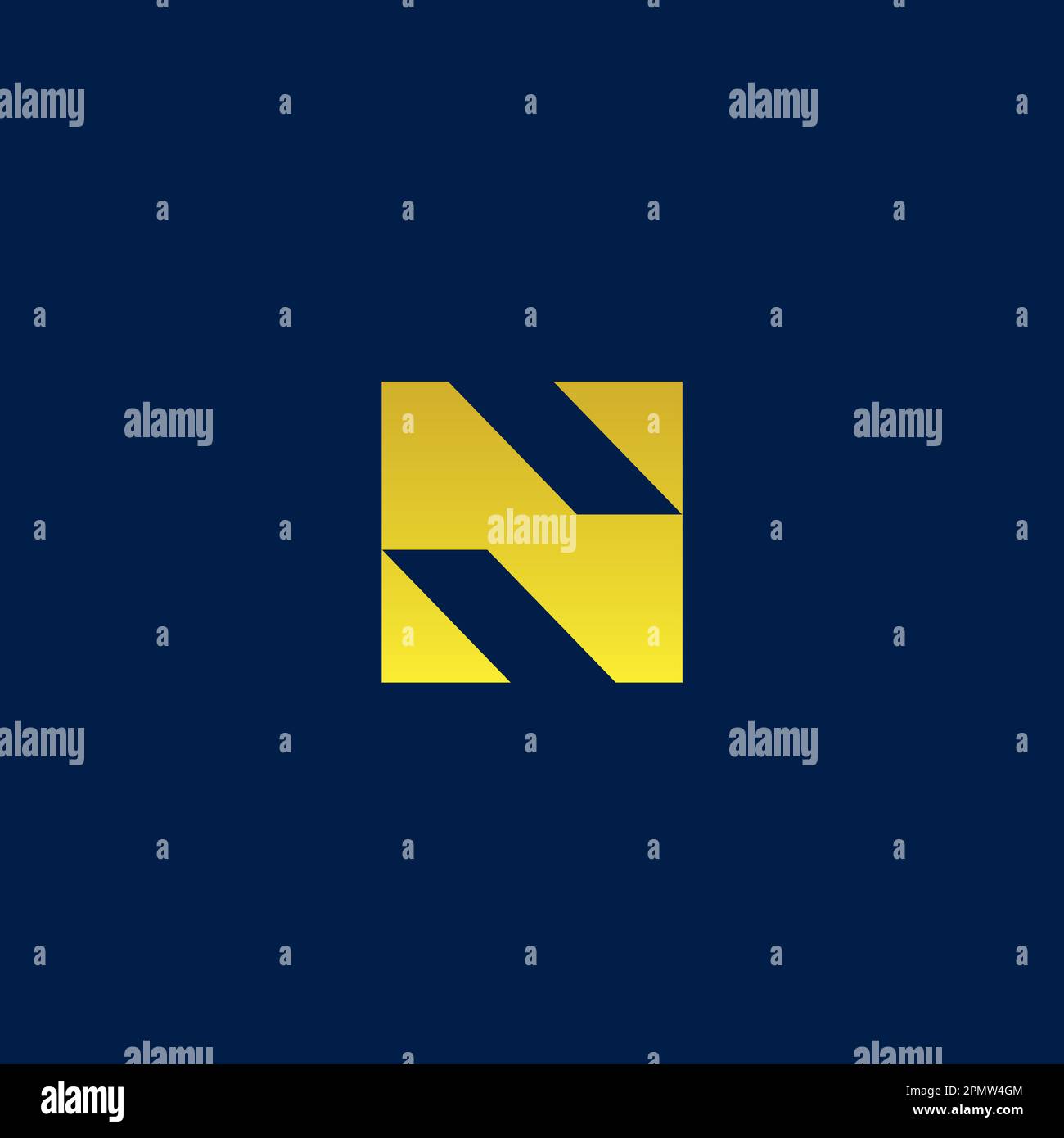 N Logo Design. Letter N Simple Design. Initial N Vector Stock Vector