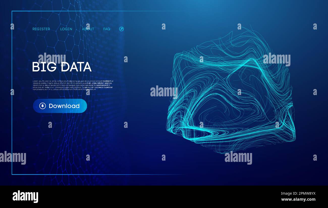 Data cube blockchain technology background. Futuristic network vector ...