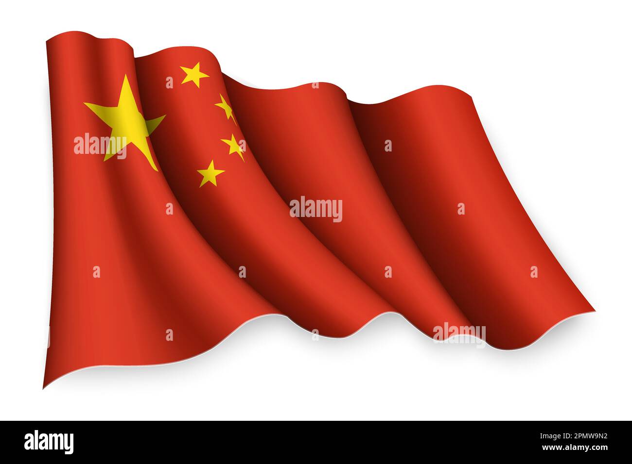 Realistic Waving Flag Of China Stock Vector Image Art Alamy Realistic Waving Flag Of China Stock Vector Image Art Alamy