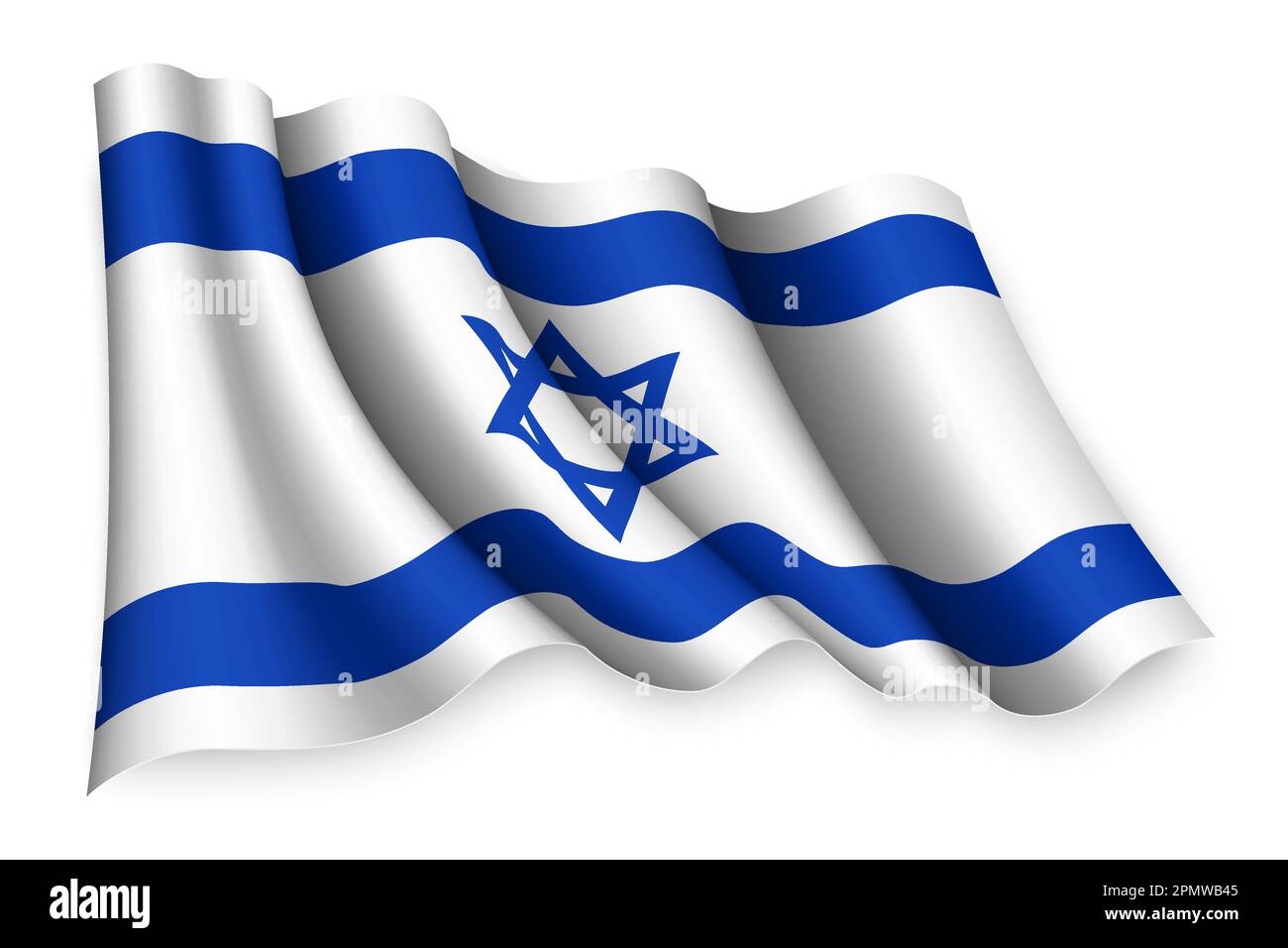 Realistic waving flag of Israel Stock Vector Image & Art - Alamy