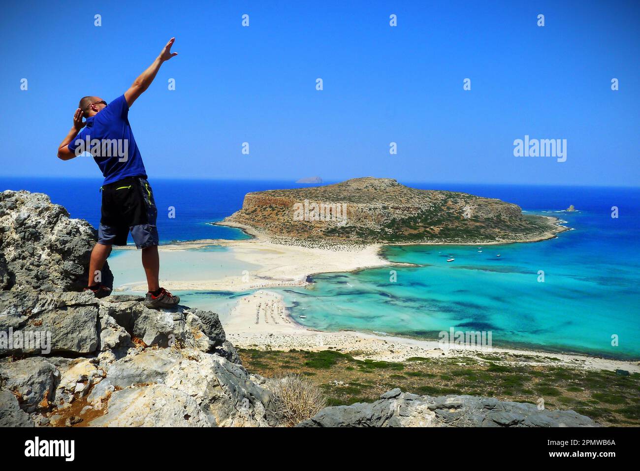 Europe, Greece, Crete, Balos Beach, Me Stock Photo