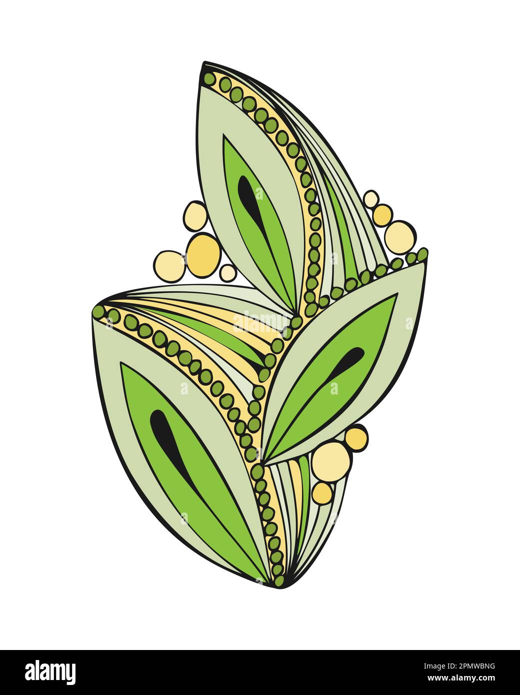 Zentangle abstract flowers. Doodle flower hand drawn. Vector ...