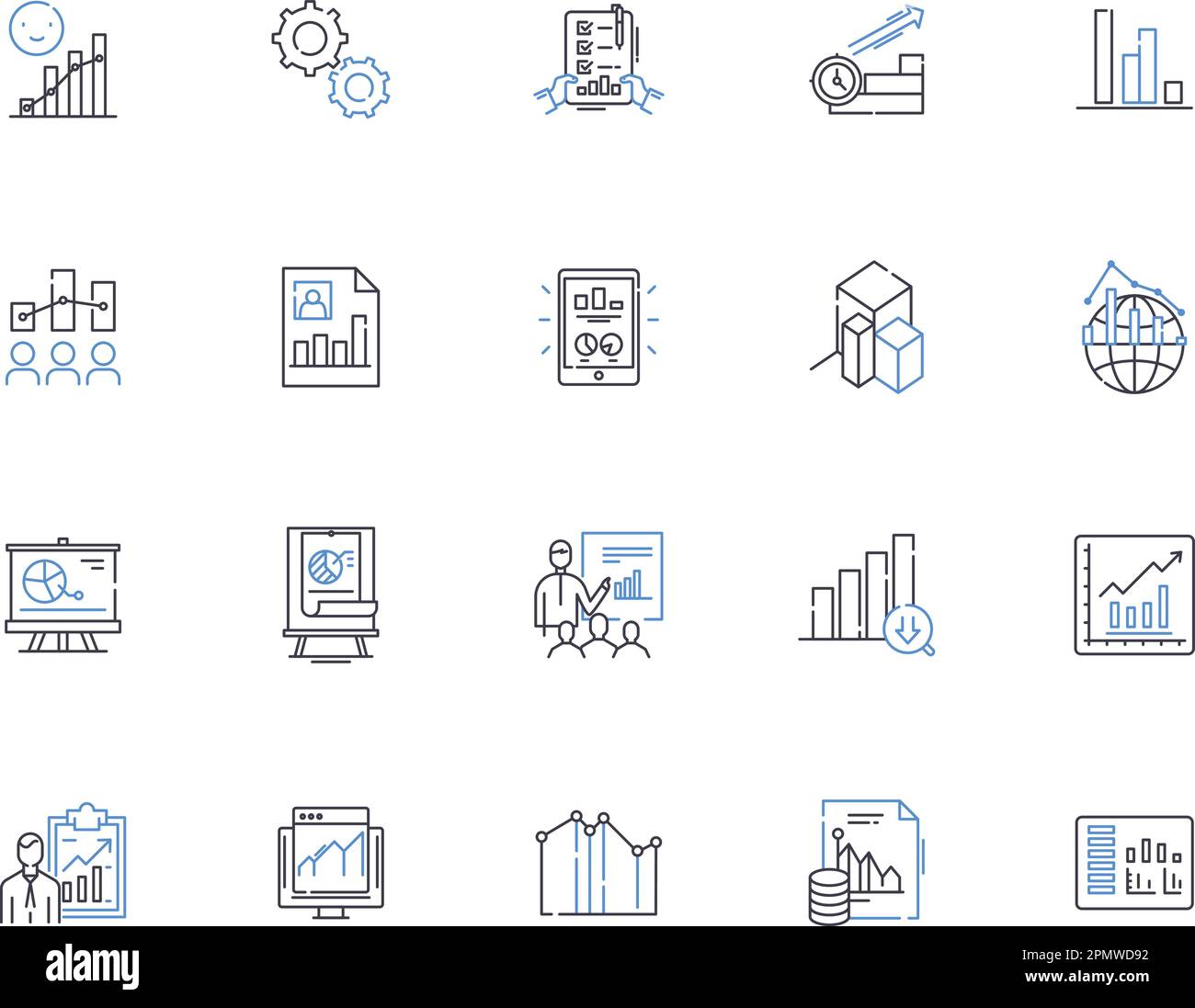 Charts and diagrams outline icons collection. Charts, Diagrams, Graphs