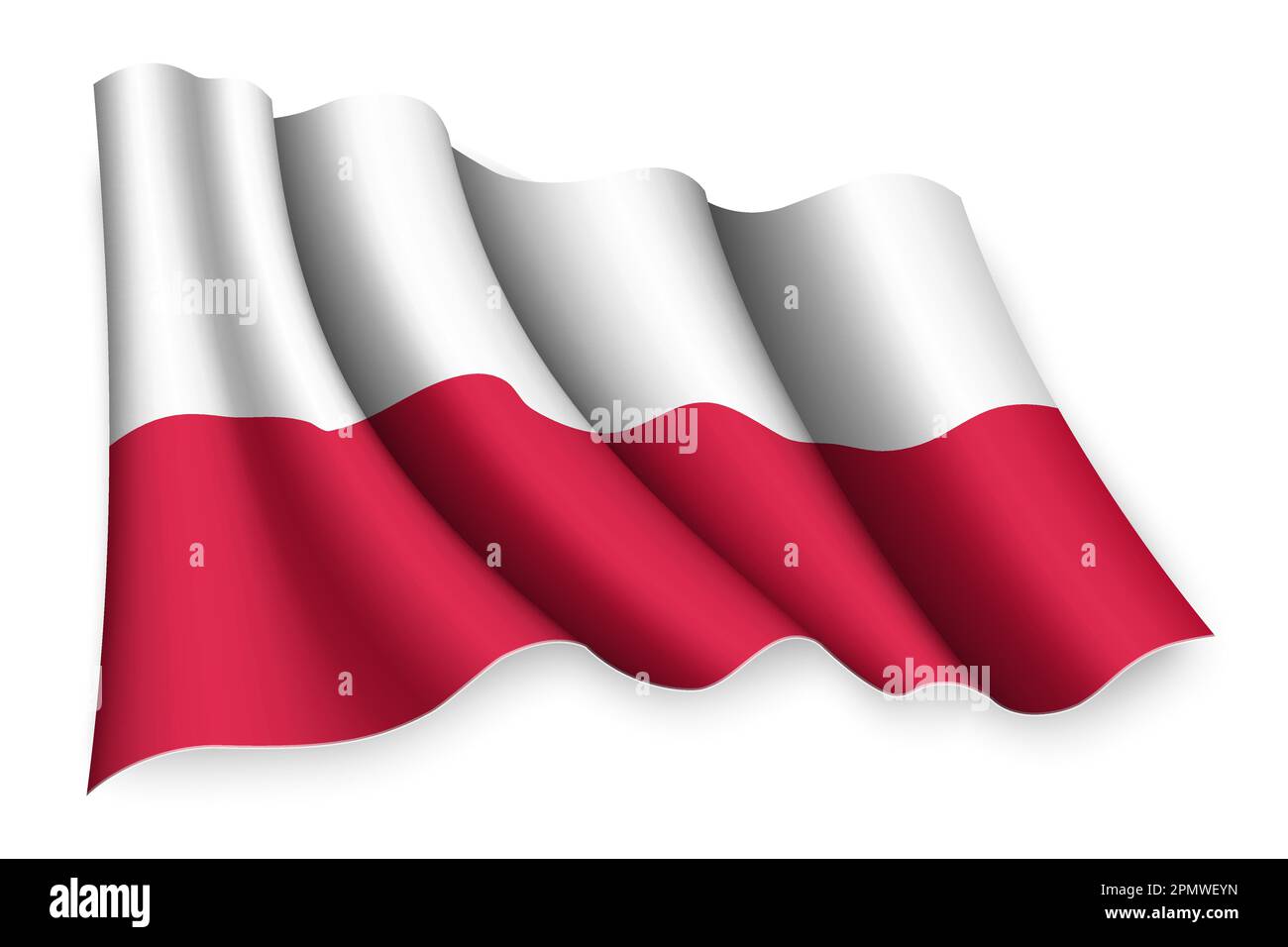 Realistic waving flag of Poland Stock Vector Image & Art - Alamy