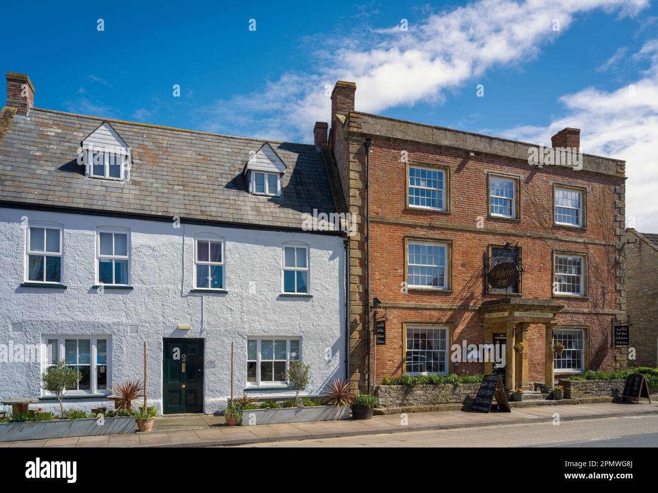 Ilchester Arms Hotel in Somerset Stock Photo
