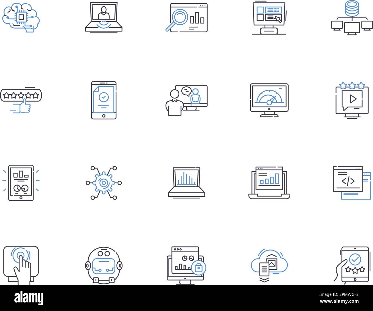Device outline icons collection. Device, Gadget, Appliance, Instrument