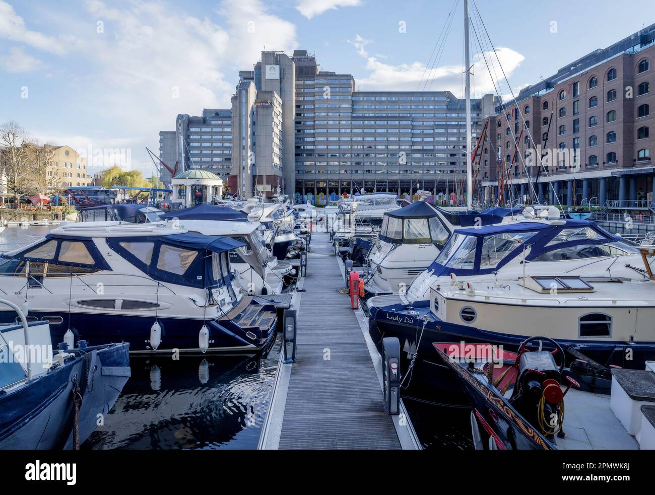 A walk about St. Katherine's Dock, London Stock Photo