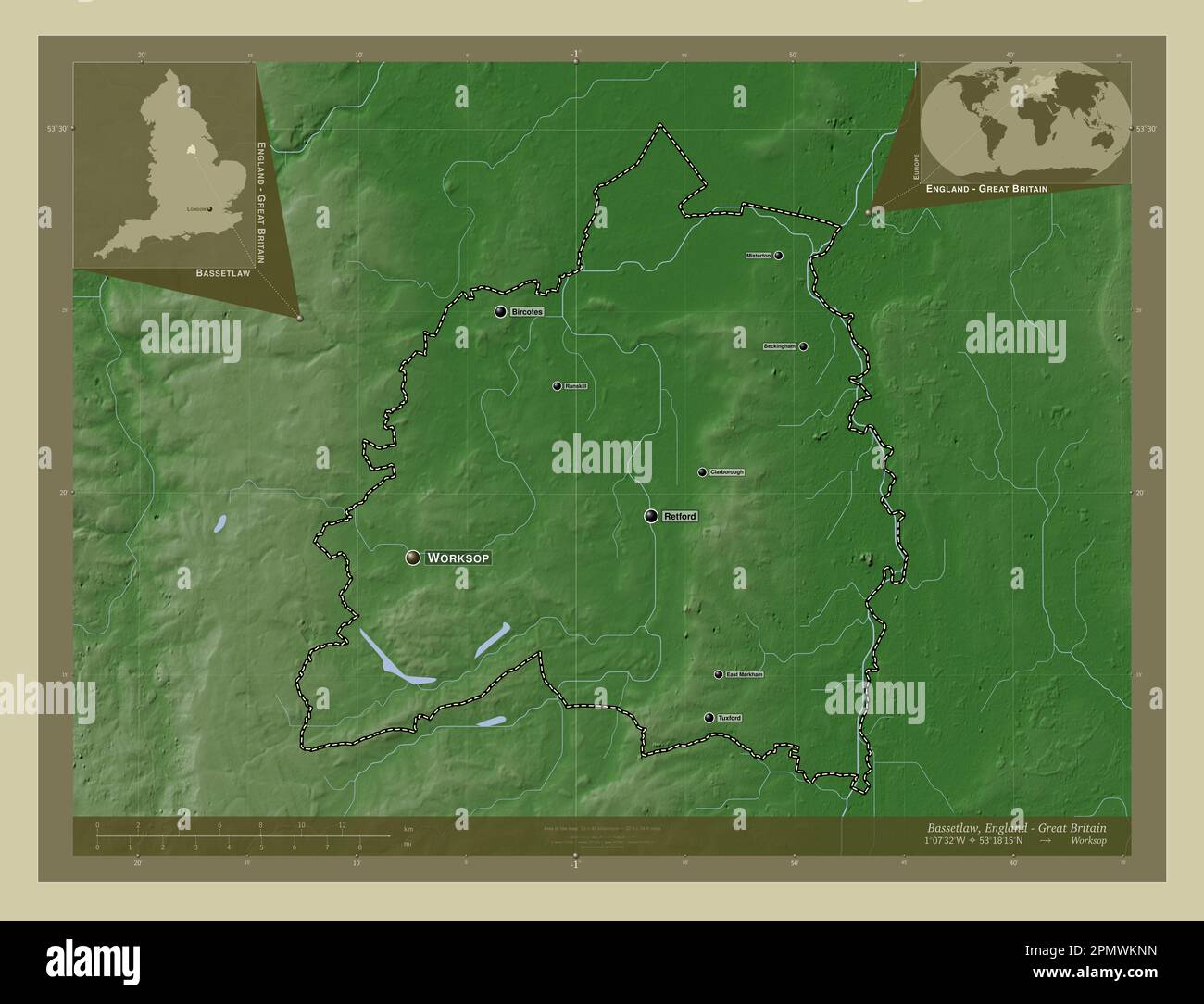 Bassetlaw, non metropolitan district of England Great Britain
