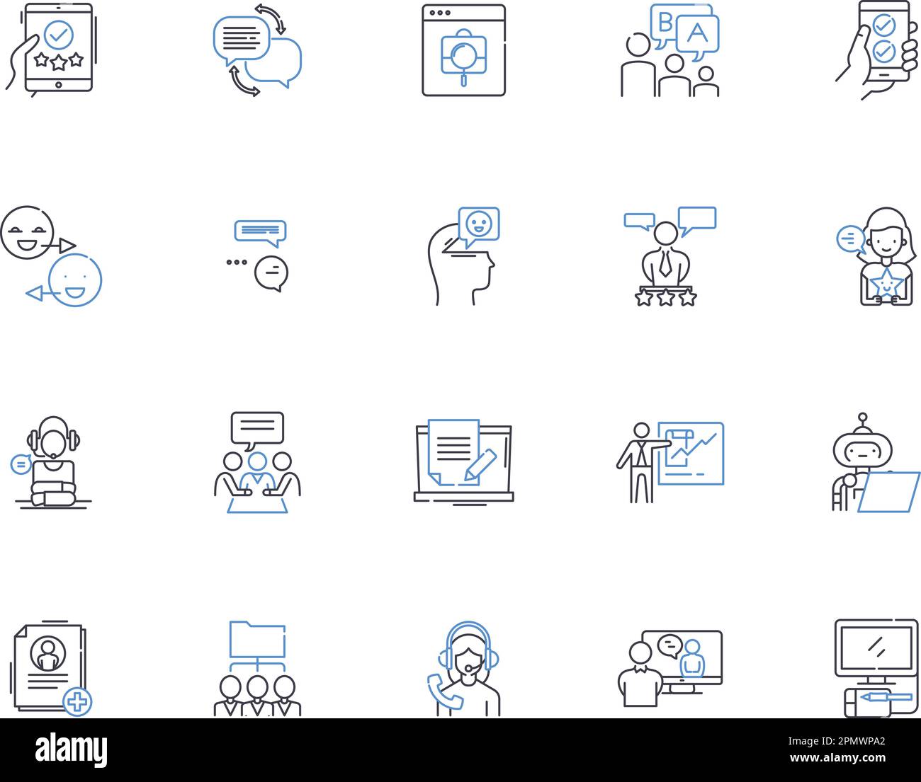 Chatting people outline icons collection. Chatting, People ...