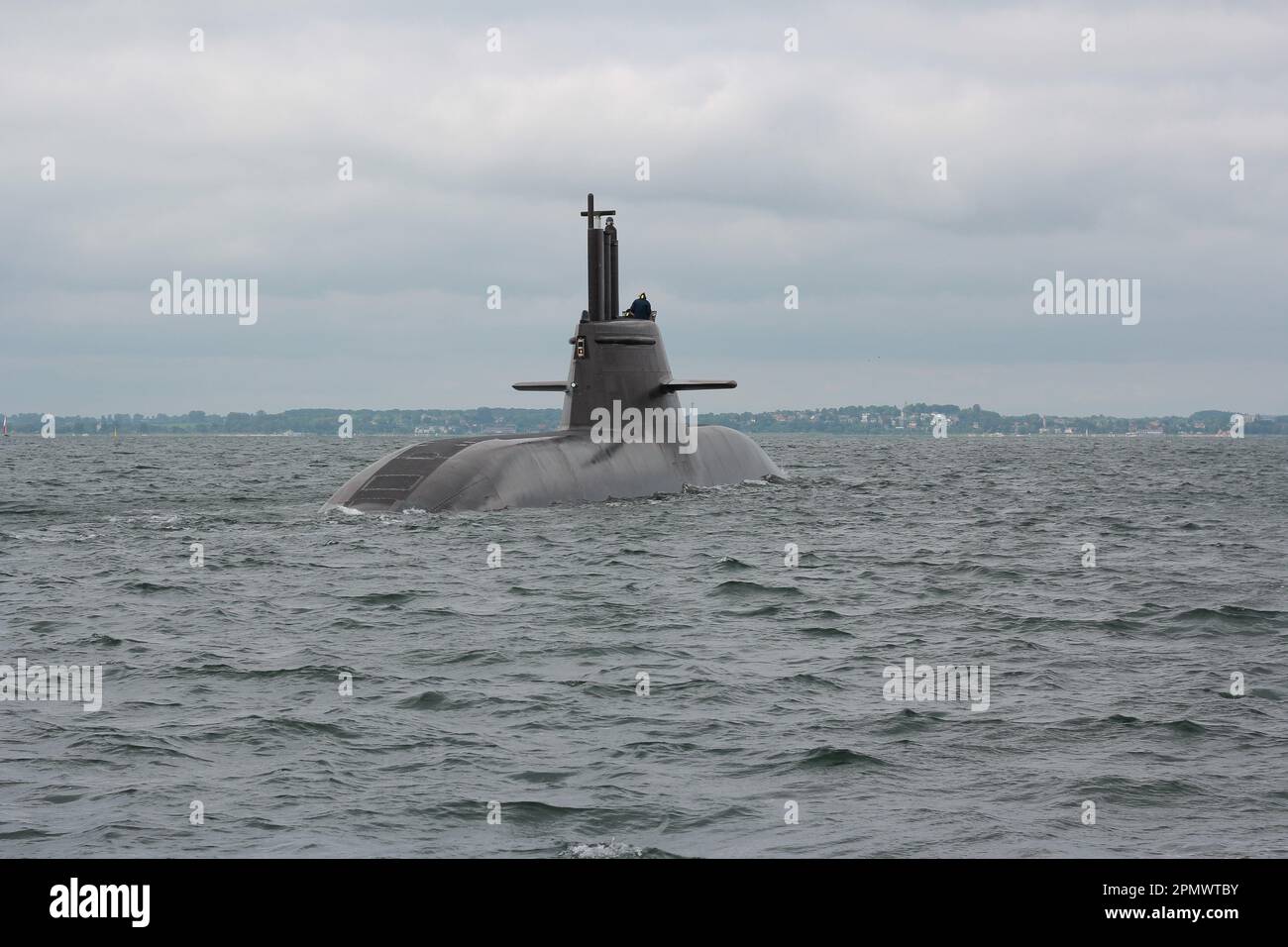 German Submarine (U 212 Class) U 34 sailing off the Eckernförde Naval
