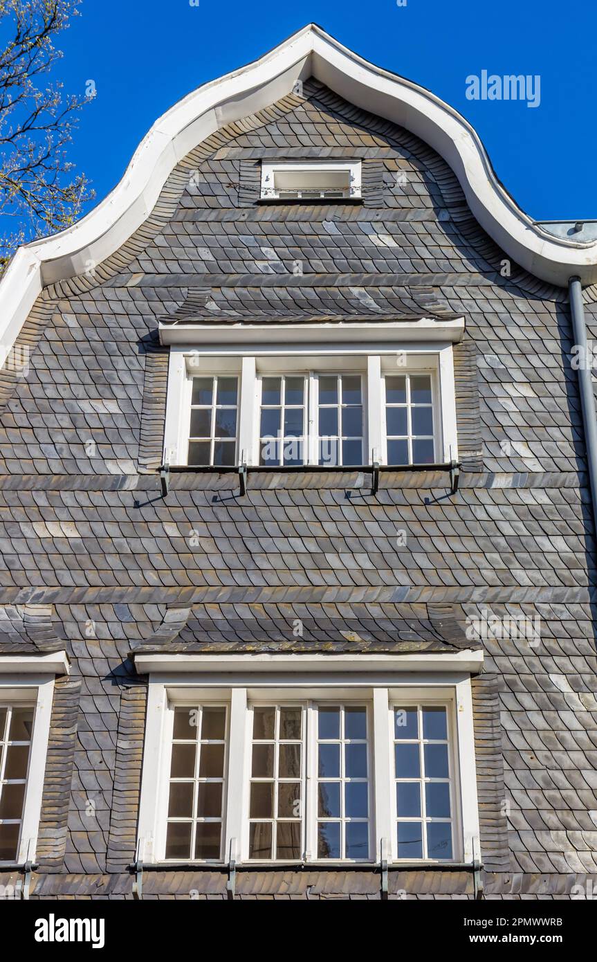 Facade of a typical german house in Wuppertal Elberfeld, Germany Stock