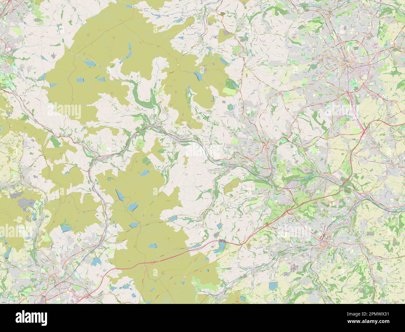 Calderdale, administrative county of England Great Britain. Open Street Map Stock Photo Alamy
