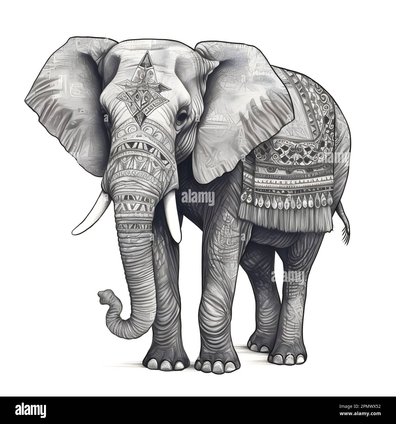 Abstract elephant drawing Royalty Free Vector Image-saigonsouth.com.vn