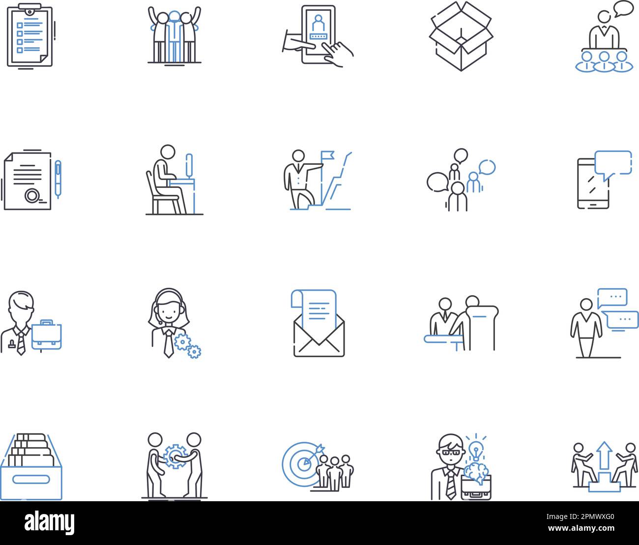 Office supplies outline icons collection. Supplies, Stationery, Pens ...