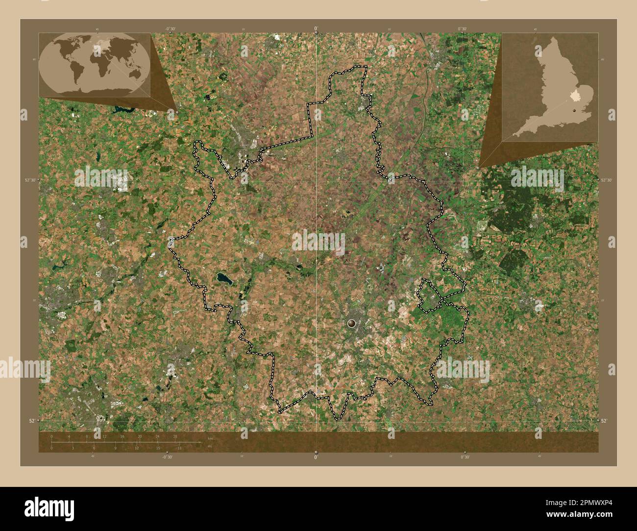 Cambridgeshire, administrative county of England - Great Britain. Low ...