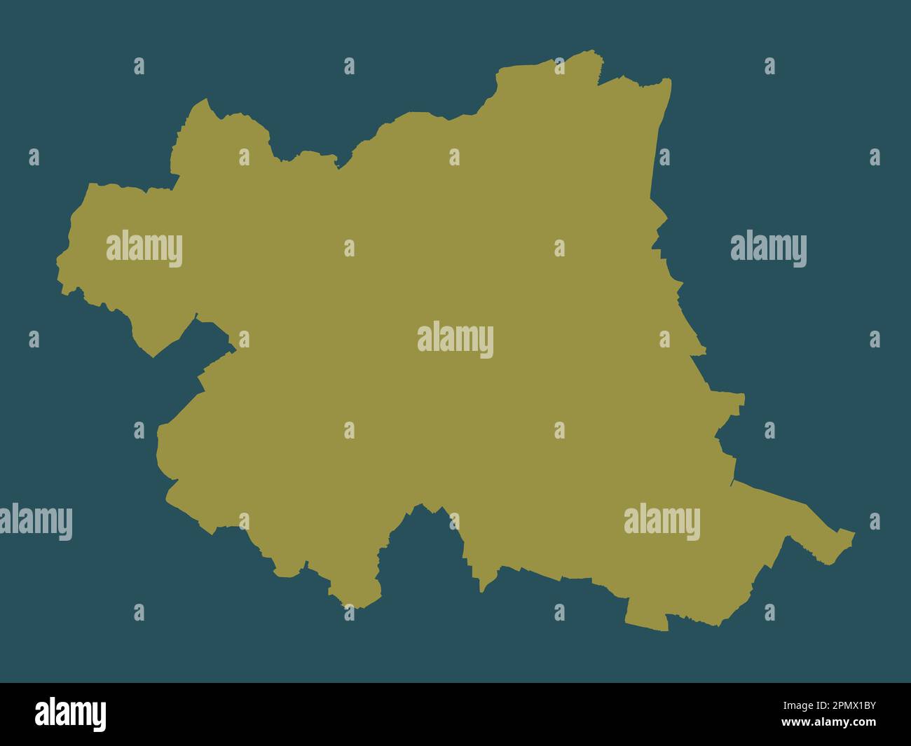 Charnwood, non metropolitan district of England - Great Britain. Solid color shape Stock Photo