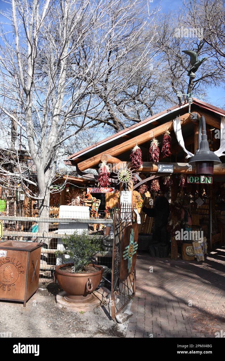 Sedona, Arizona. U.S.A. 1/13/2023. Tlaquepaque Village. Quaint shops