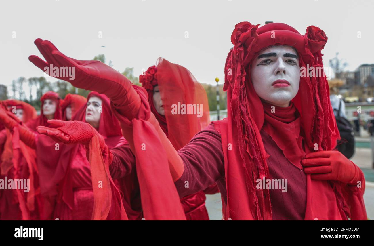 London, UK. 15th Apr, 2023. Extinction Rebellion Red Rebels in King's ...