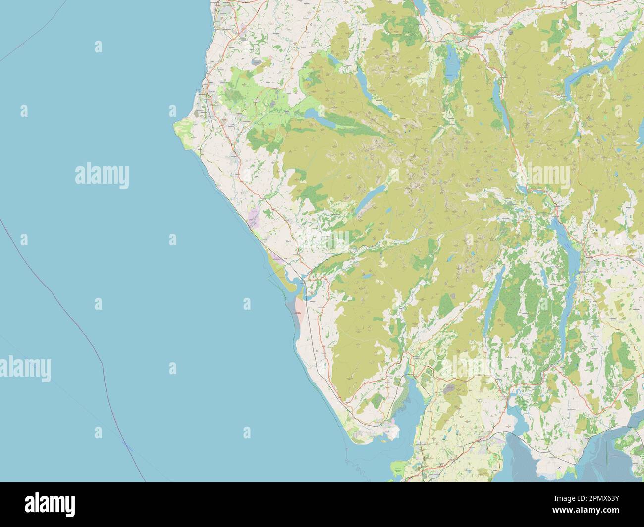 Copeland, non metropolitan district of England - Great Britain. Open Street Map Stock Photo