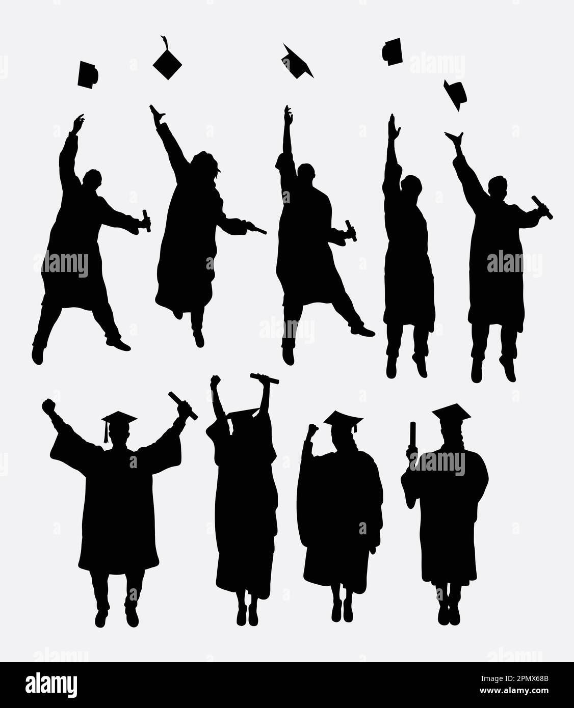 Female graduate silhouette Stock Vector Images - Alamy