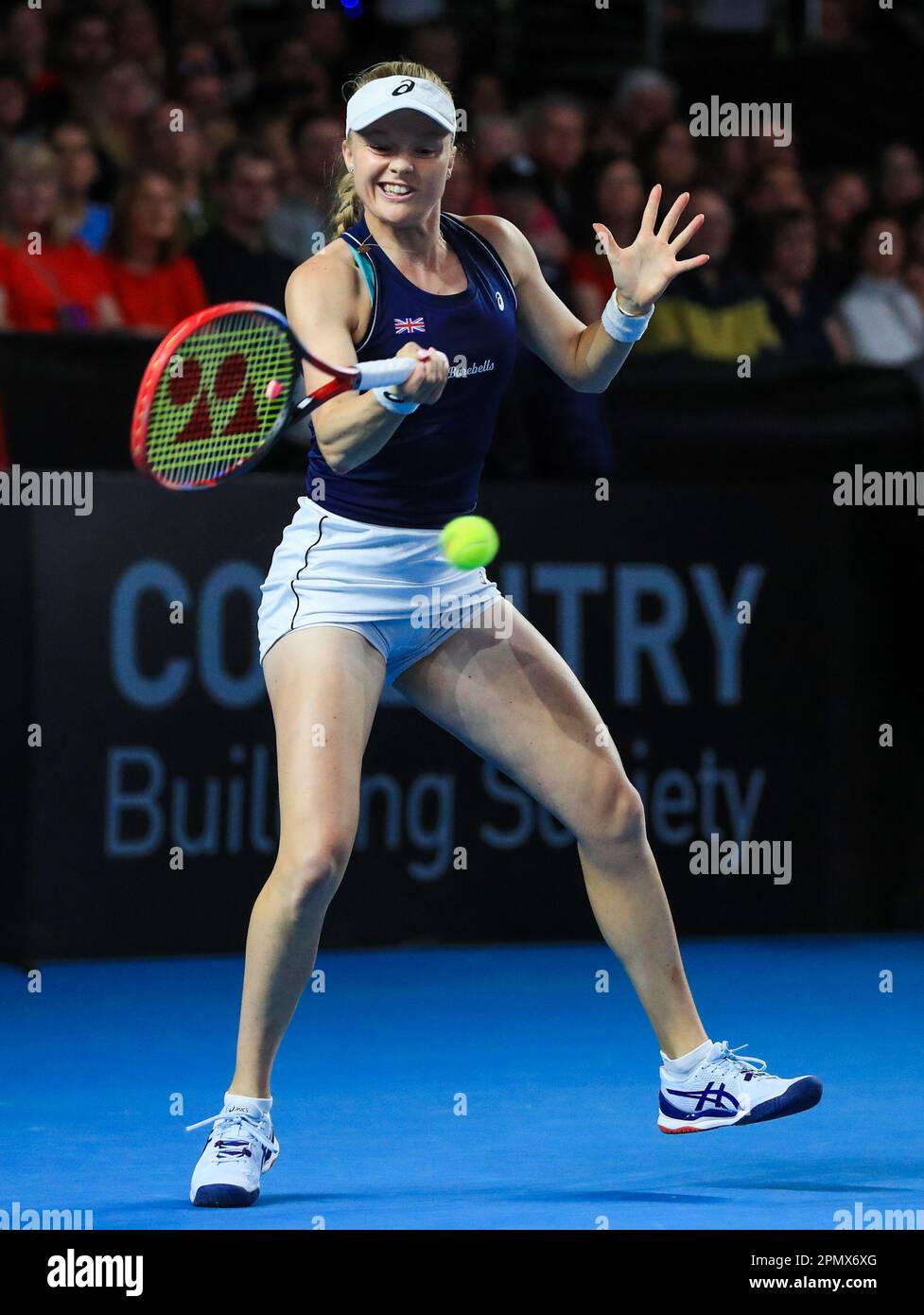 Great Britain's Harriet Dart in action during the Billie Jean King Cup qualifying match between