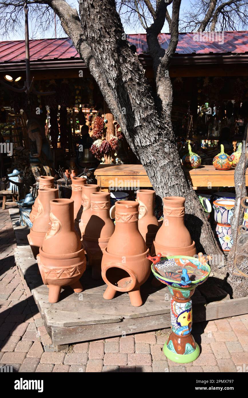 Sedona, Arizona. U.S.A. 1/13/2023. Tlaquepaque Village. Quaint shops
