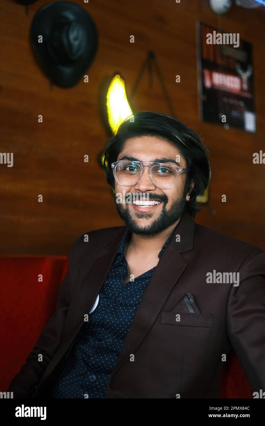 Portrait of a man smiling Stock Photo