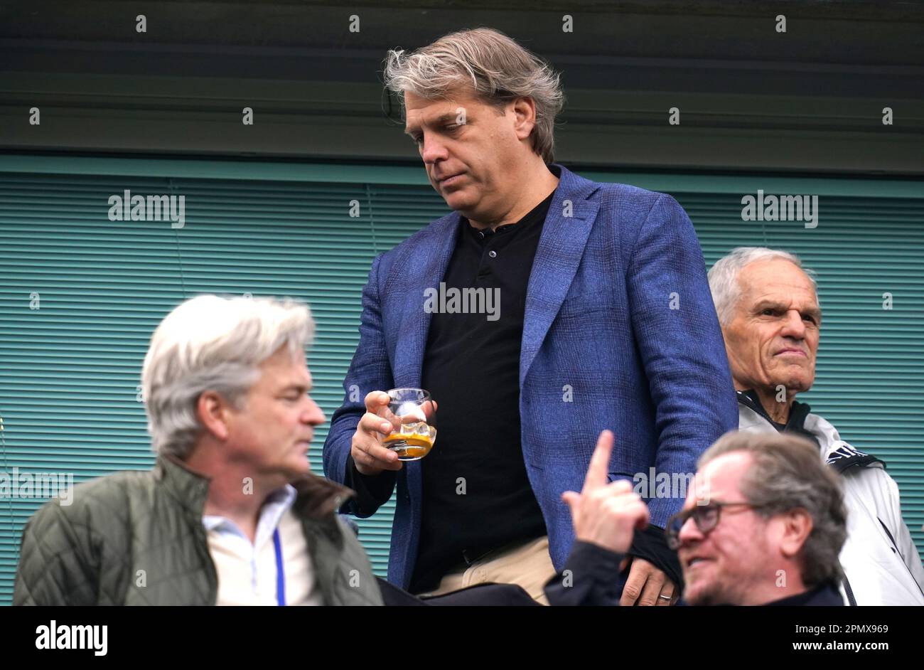 Chelsea owner Todd Boehly in the stand during the Premier League match ...