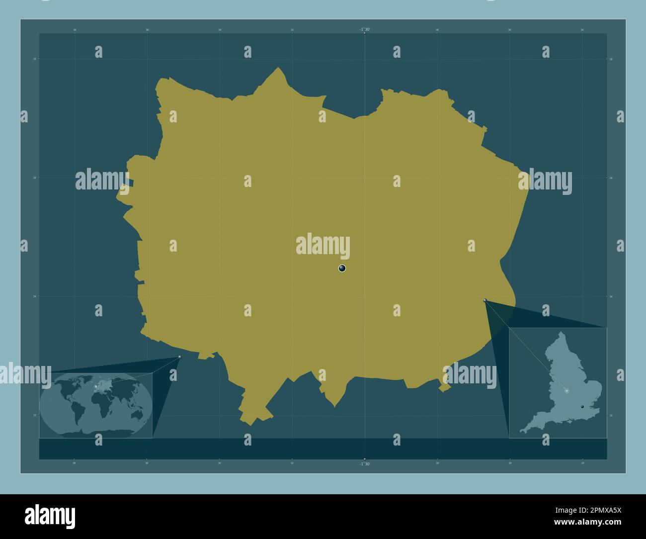 Coventry, administrative county of England - Great Britain. Solid color ...