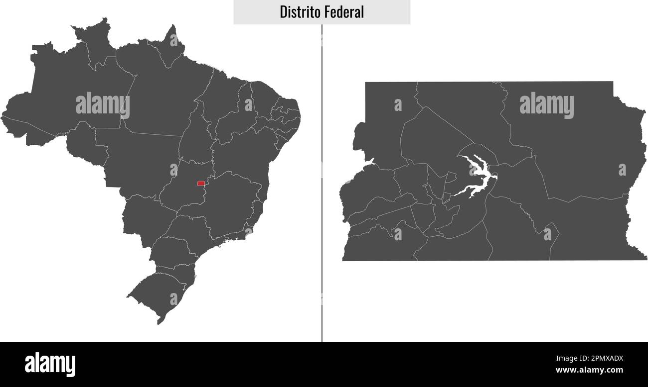 map of Distrito Federal state of Brazil and location on Brazilian map Stock Vector Image & Art map of Distrito Federal state of Brazil and location on Brazilian map Stock Vector Image & Art