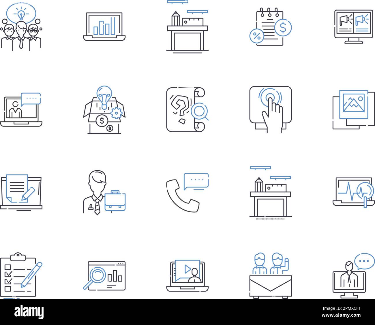 Company seminar outline icons collection. company, seminar, training, development, leadership, management, strategy vector and illustration concept Stock Vector