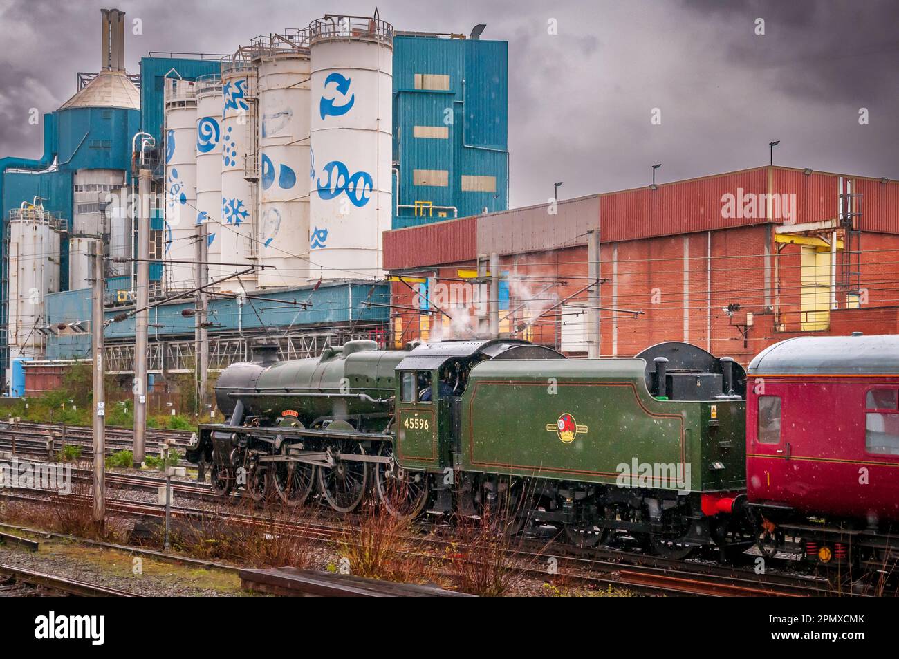 Jubilee Class Steam Locomotive Named Bahamas Passing South Through ...