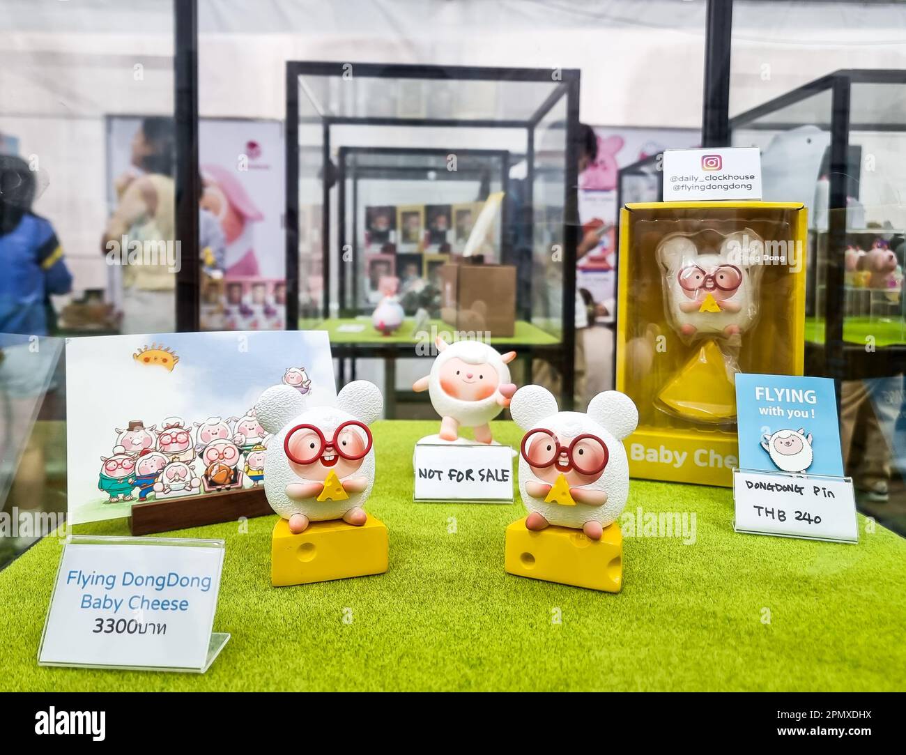 Bangkok, Thailand April 9, 2023 Flying Dong Dong Baby Cheese figures