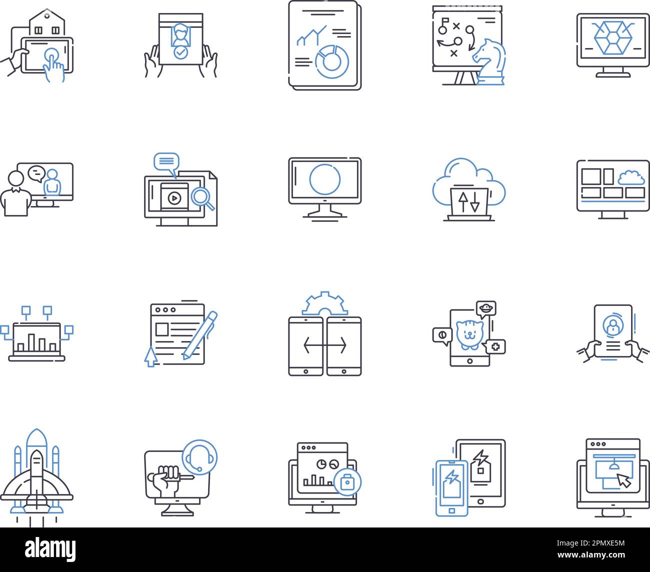 Deep learning outline icons collection. Deep, Learning, Neural ...